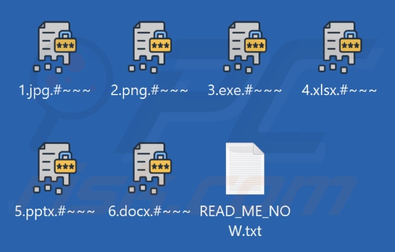 File crittografati dal ransomware Kyber (estensione .#~~~)