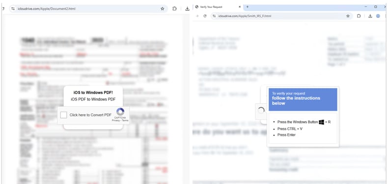 Tecnica ClickFix utilizzata dal malware MonsterV2 per la diffusione (fonte: proofpoint.com)