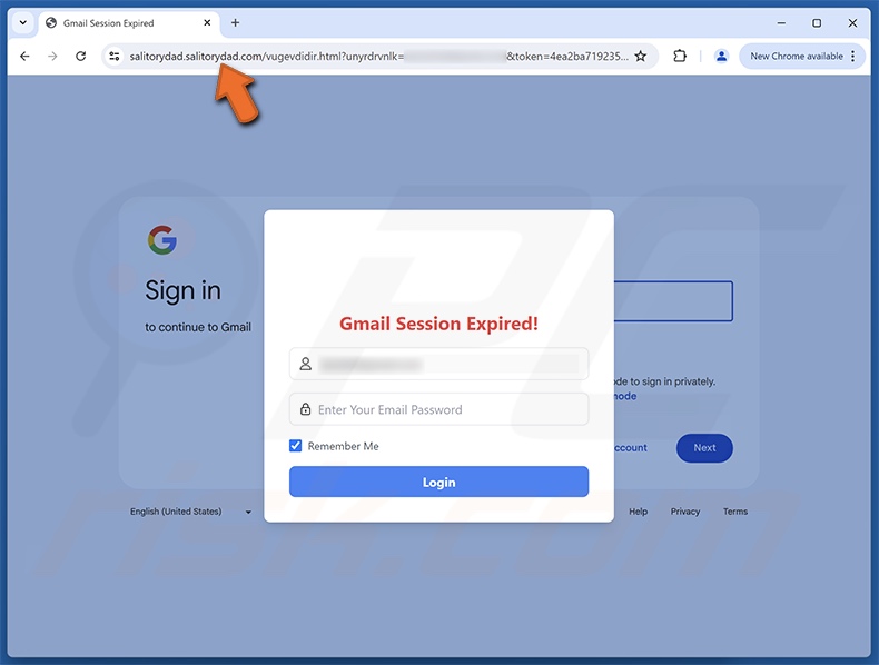 Neglect Of Prior Verification Alerts e-mail truffaldina che promuoveva un sito di phishing