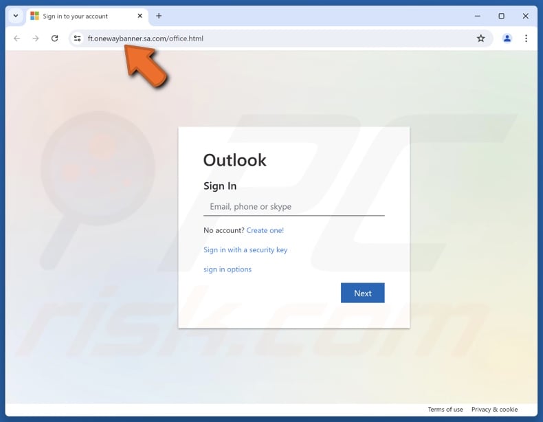 Office 365 Password Reset Request e-mail truffaldina che promuoveva un sito di phishing