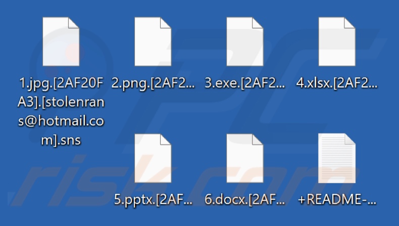 File crittografati dal ransomware Sns (estensione .sns)