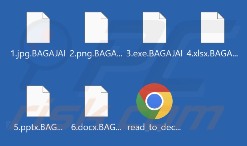 File crittografati dal ransomware BAGAJAI (estensione .BAGAJAI)