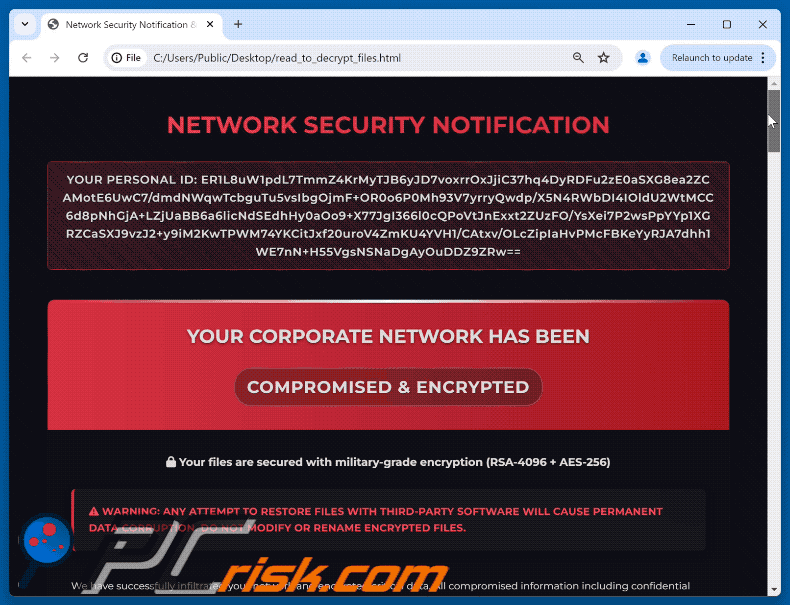 BAGAJAI ransomware richiesta di riscatto (read_to_decrypt_files.html) GIF