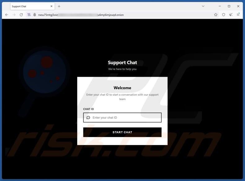 Benzona ransomware sito web