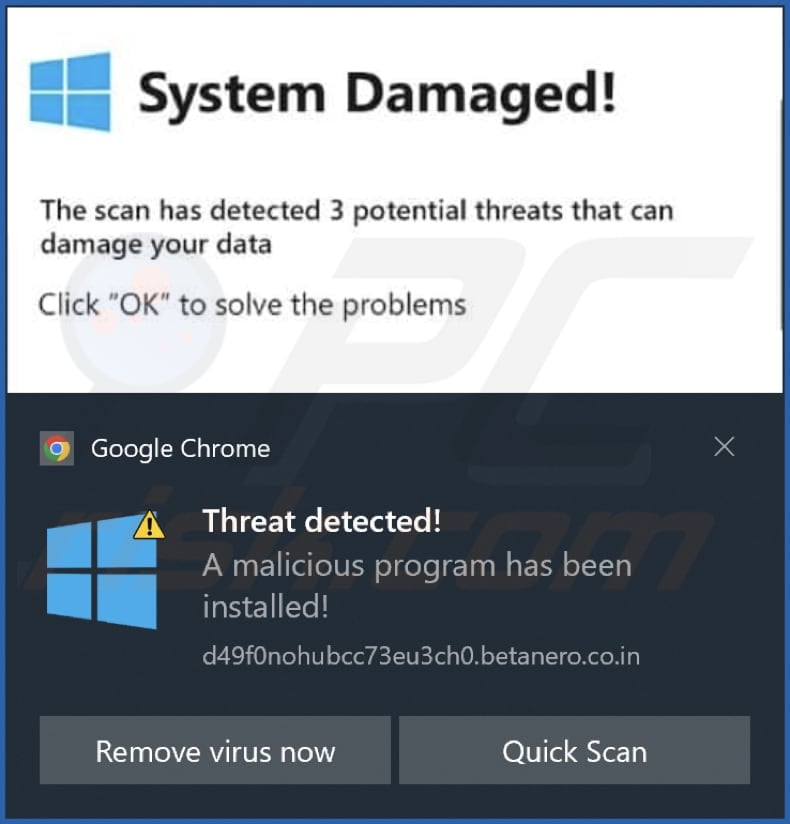 betanero.co[.]in notifica