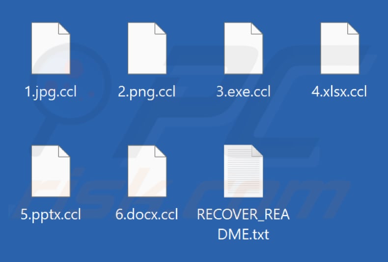 File crittografati dal ransomware CCLand (estensione .ccl)
