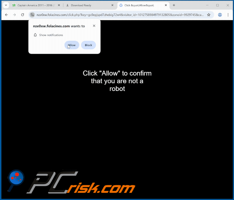 folacines[.]com website aspetto (GIF)