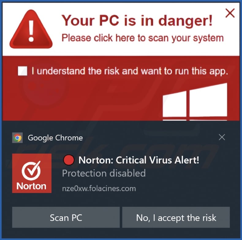 Pubblicità pubblicata dalla pagina web folacines[.]com