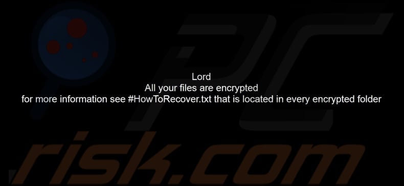 Lord ransomware carta da parati