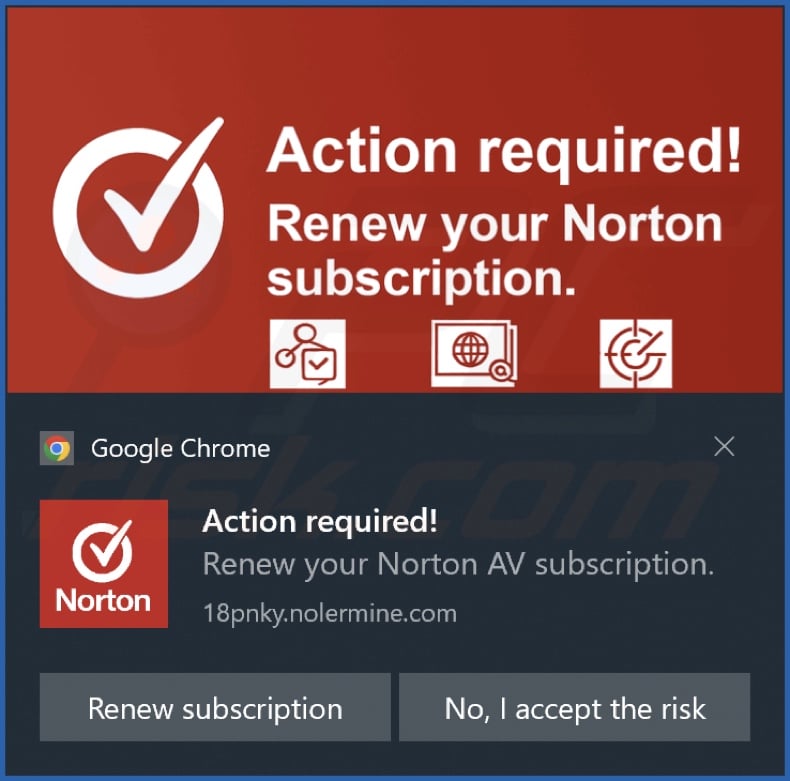 Pubblicità pubblicata dalla pagina web nolermine[.]com
