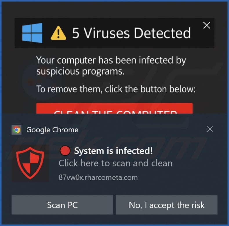 Pubblicità fornita dalla pagina web rharcometa[.]com