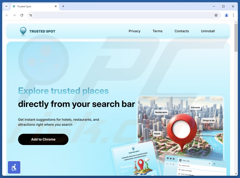 promotore di reindirizzamento trustedspotsearch.com 2