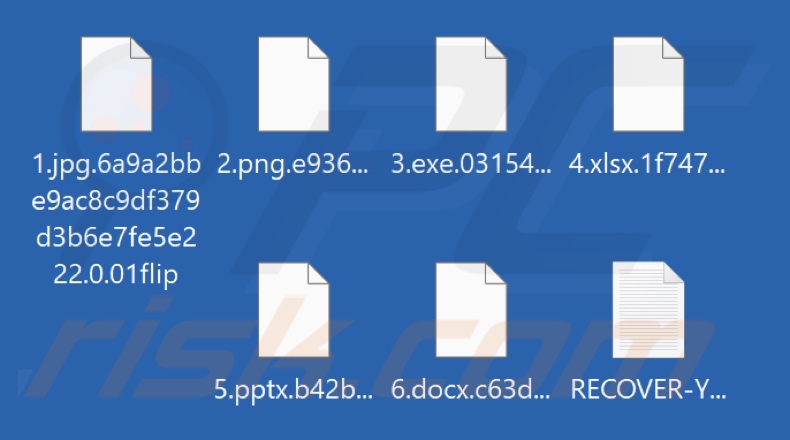 File crittografati dal ransomware 01Flip (estensione .01flip)