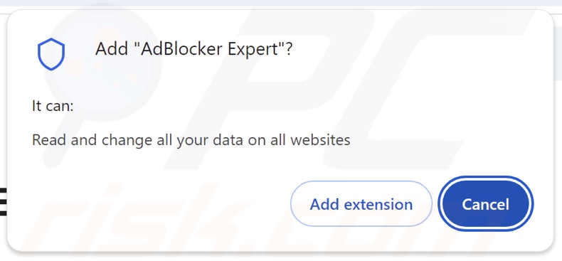 AdBlocker Expert richiede varie autorizzazioni
