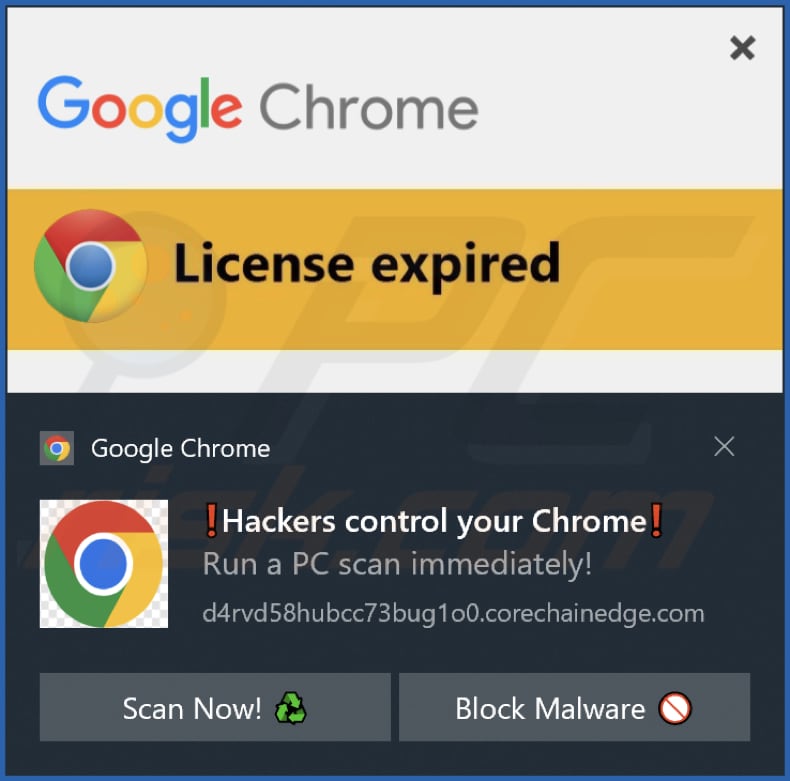 corechainedge[.]com notifica