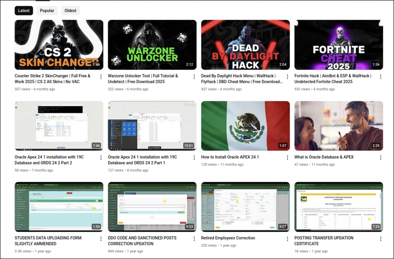Malware GachiLoader che promuove video YouTube