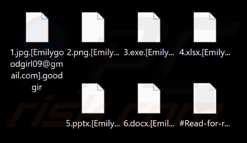File crittografati dal ransomware GoodGirl (estensione .goodgir)
