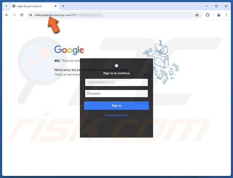 HSBC - Invoice Details Pagina di phishing Email Truffa