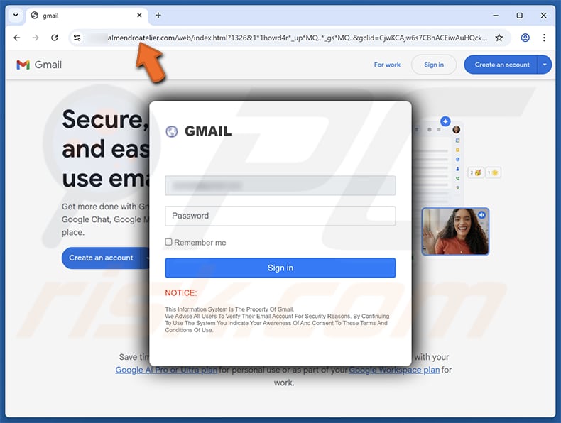 Password Expiry Reminder Sito falso di truffa via e-mail