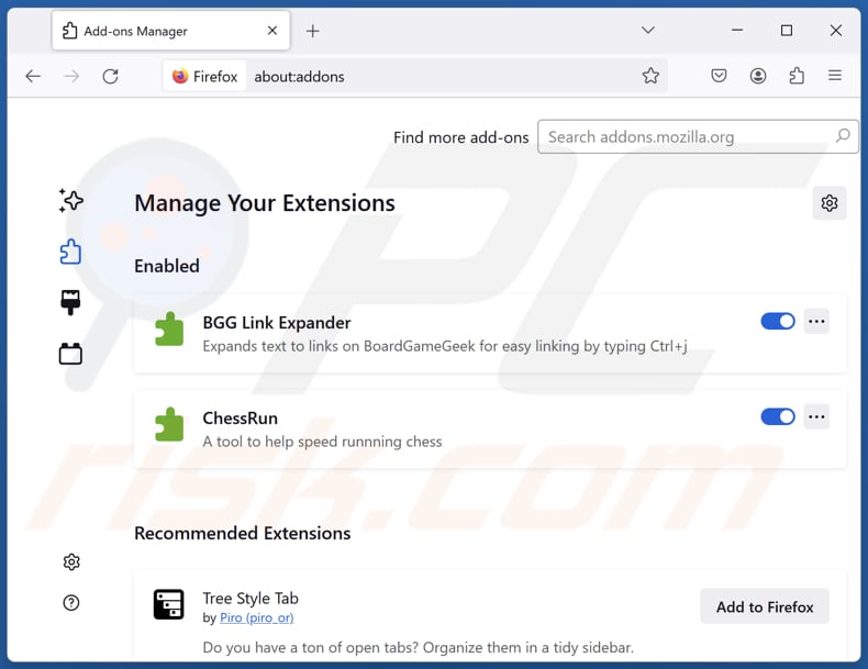Rimozione delle estensioni di Mozilla Firefox correlate a search.searchsafe.tech