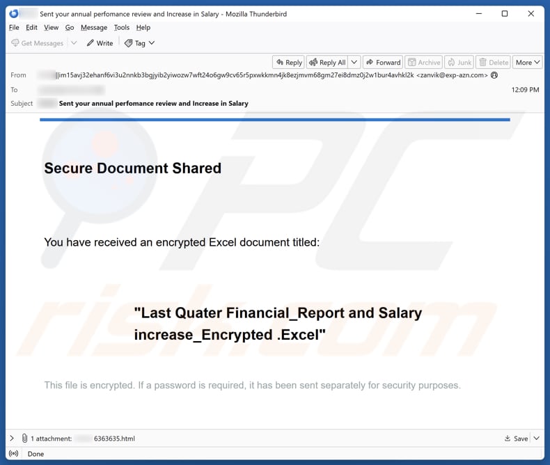 Secure Document Shared campagna di spam via e-mail