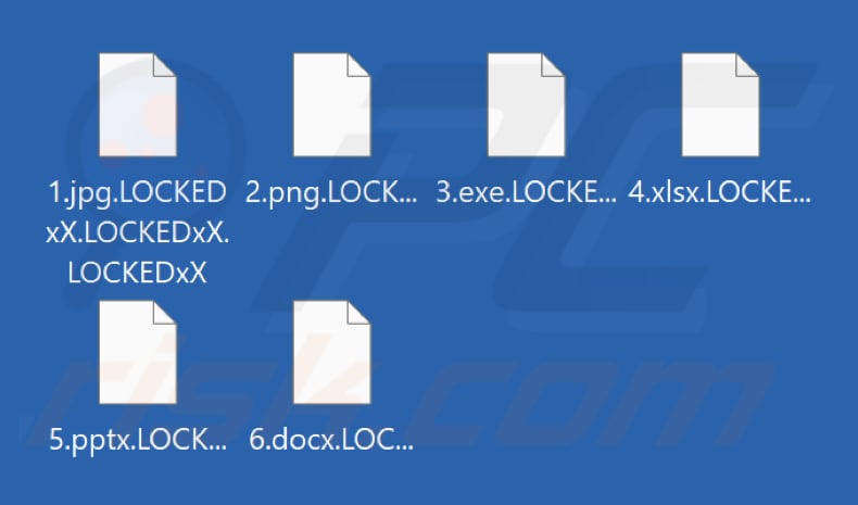 File crittografati dal ransomware ShadowLock (estensione .LOCKEDxX)