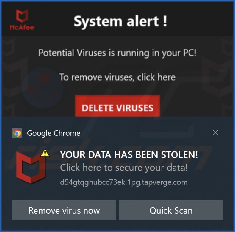 Notifica tapverge[.]com
