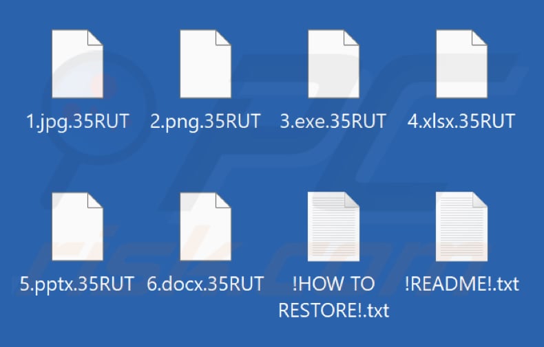 File crittografati dal ransomware VantaBlack (estensione .35RUT)