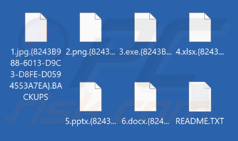 File crittografati dal ransomware Backups (estensione .BACKUPS)