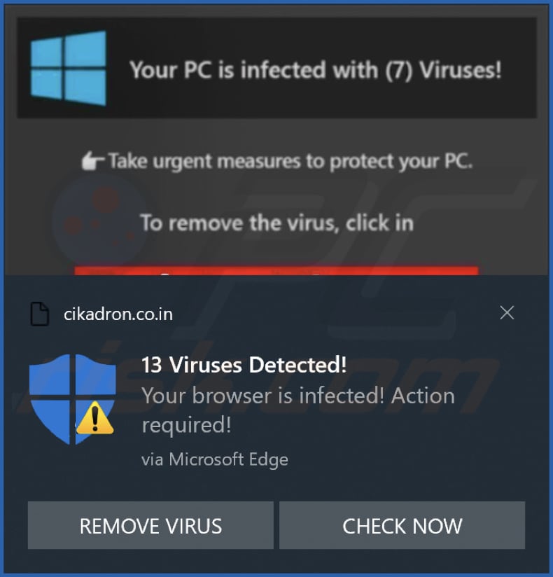 Notifica di cikadron.co[.]in