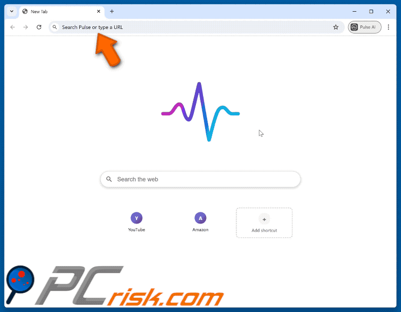 Aspetto del reindirizzamento di Pulse tramite mypulsehome.com verso Yahoo (GIF)
