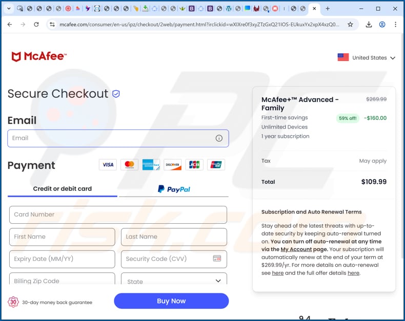 Your Google Account Was Hacked Sito pubblicizzato tramite truffa POP-UP