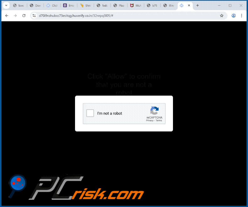 huverify.co[.]in aspetto del sito web (GIF)