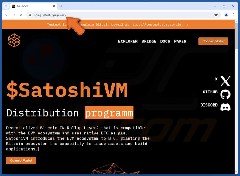 SatoshiVM Distribution Program truffa