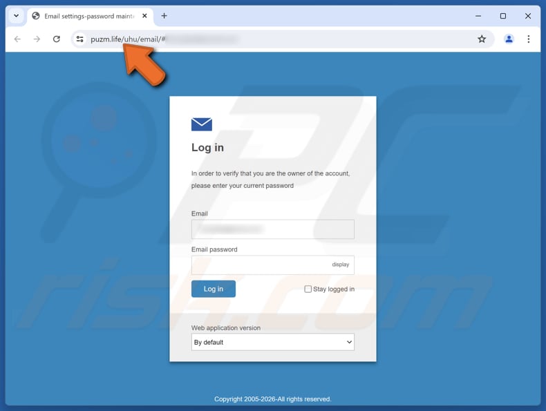 Unusual Login Attempts And Password Attacks Sito falso utilizzato per truffe via e-mail