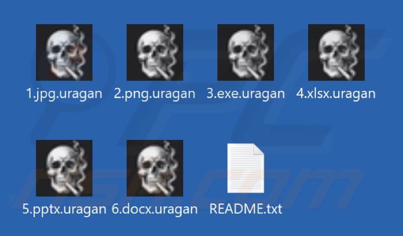File crittografati dal ransomware Uragan (estensione .uragan)