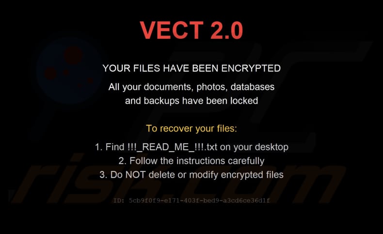 Vect ransomware sfondo