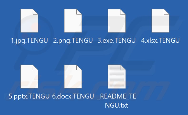 File crittografati dal ransomware Black TENGU (estensione .TENGU)