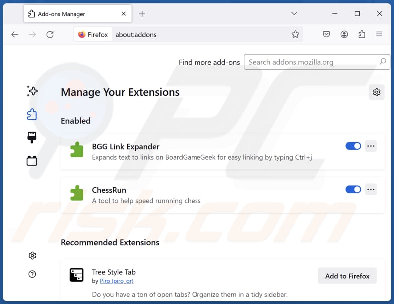 Rimozione delle estensioni di Mozilla Firefox correlate a aisearchapp.net