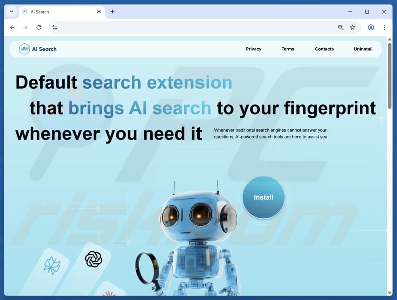 promotore del reindirizzamento aisearchapp.net