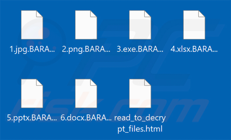 File crittografati dal ransomware BARADAI (estensione .BARADAI)