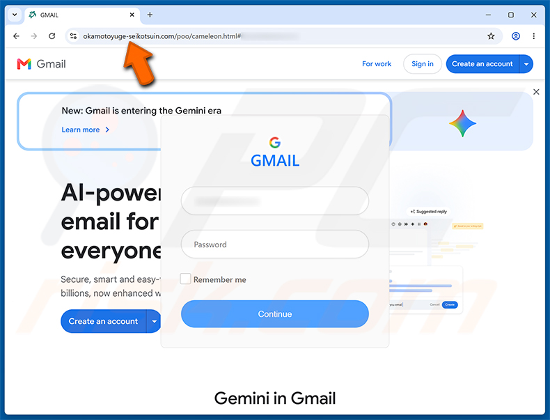 Pagina di phishing della truffa via email Dropbox Service Usage Reminder