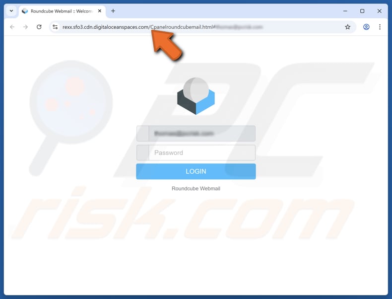 Sito web di accesso falso della truffa Email Deliverability Alert