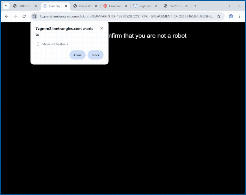 aspetto del sito web inetrangles[.]com (GIF)