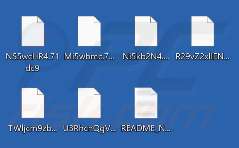 File crittografati dal ransomware NBLock Black (estensione casuale)