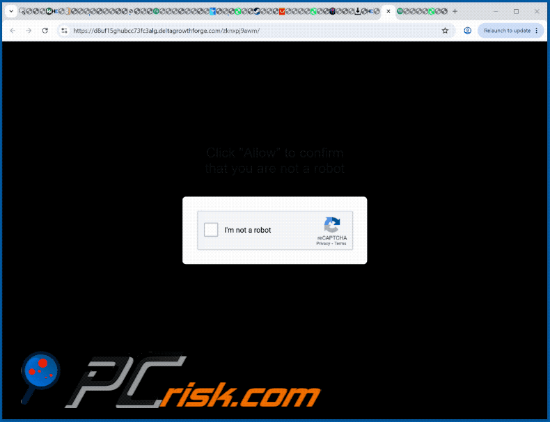 aspetto del sito web deltagrowthforge[.]com (GIF)