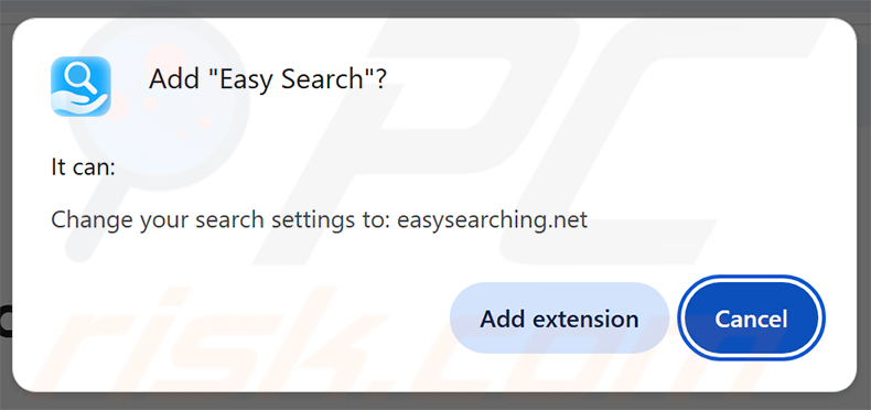 Autorizzazioni del dirottatore del browser Easy Search