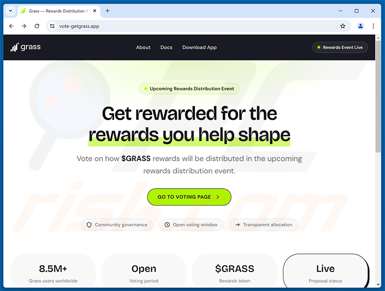 Grass Vote Rewards Scam