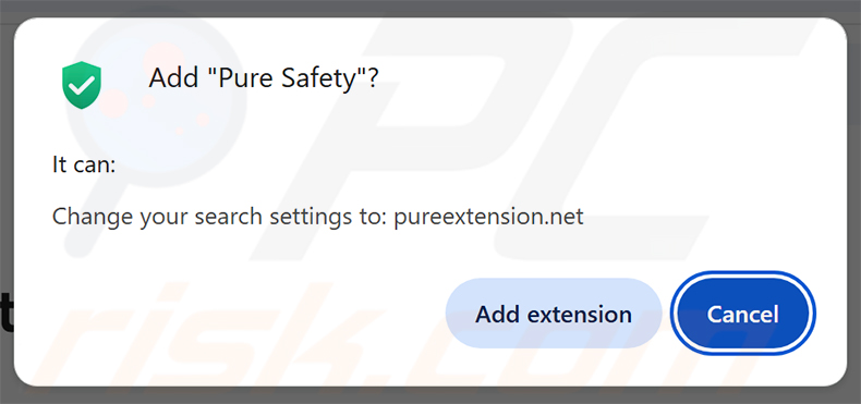 Autorizzazioni del dirottatore del browser Pure Safety (pureextension.net)