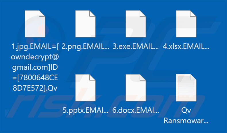 File crittografati dal ransomware Qv (estensione .Qv)